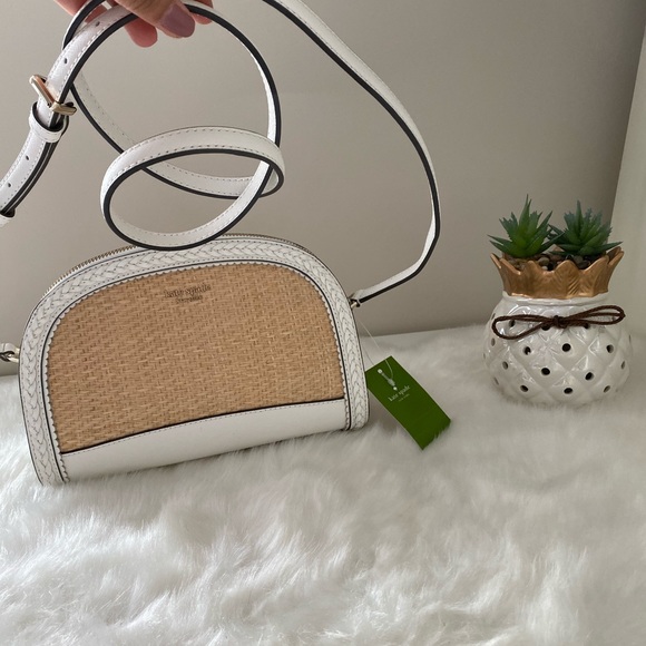 Kate Spade Riley Straw Dome Crossbody - Picture 2 of 6